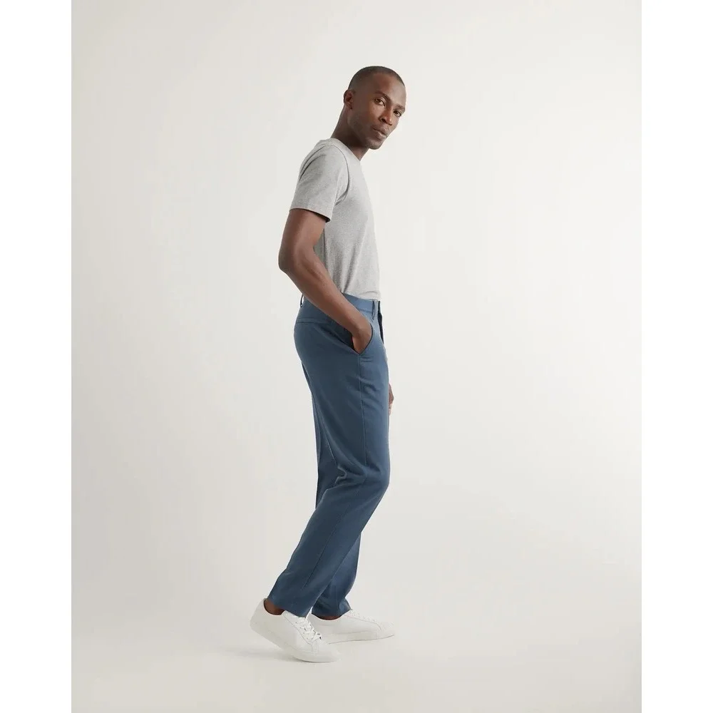 Quince Ultra Stretch 24/7 Smart Chino Pants Ocean Blue 42x34 Performance Casual